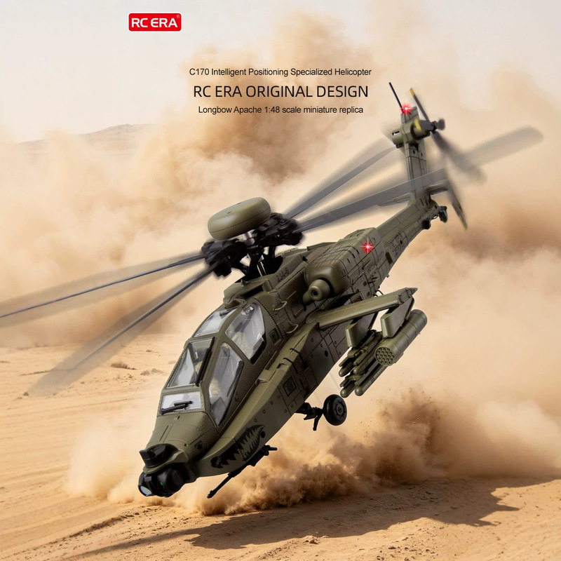 Rc Helicopter Single Rotor - طائرة هليكوبتر RC ERA C170 AH64D