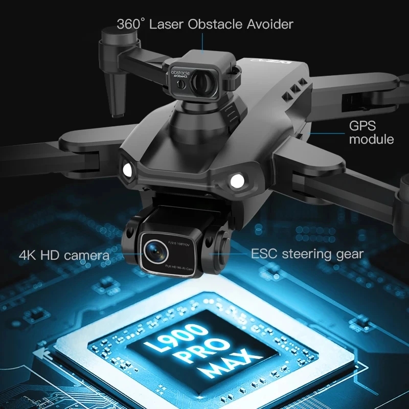 L900 Pro MAX GPS Drone 4K Prof - مراجعة Rc Helicopter Case وسعره