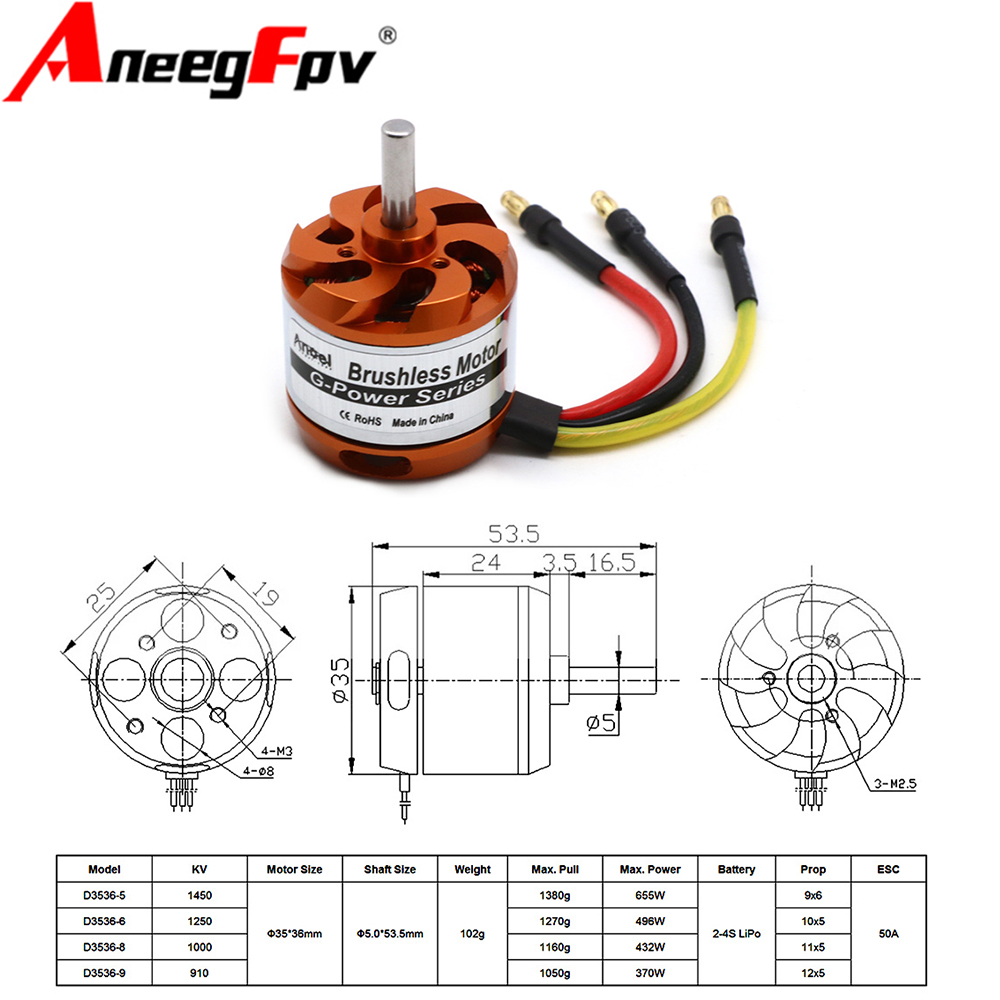 D3536 910KV 1000KV 1250KV 1450 - مراجعة Rc Helicopter Mini وسعره