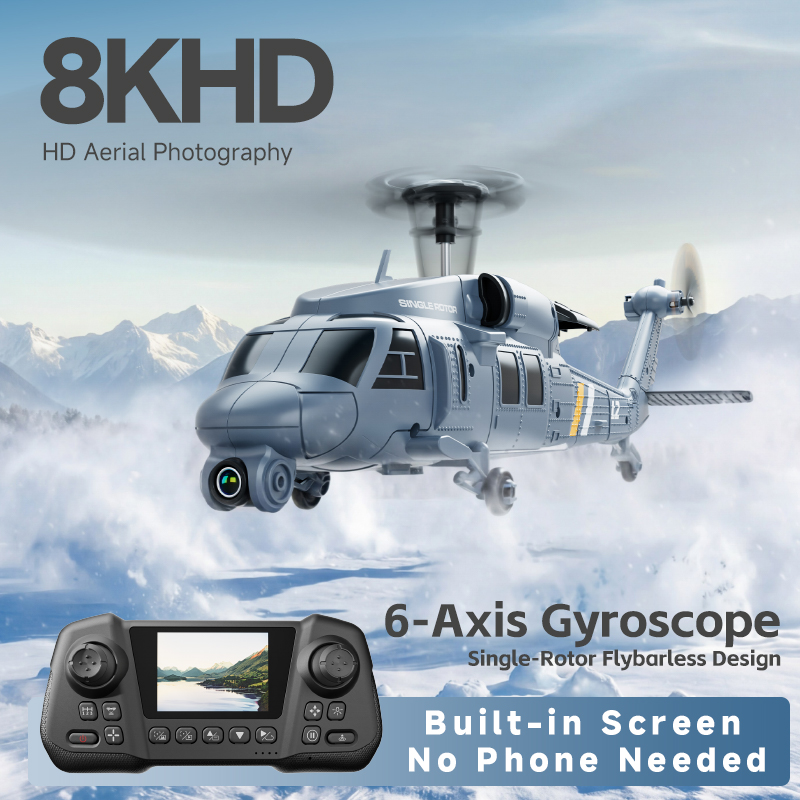 طائرة هليكوبتر عسكرية طراز أبا - مراجعة Rc Helicopter Single Rotor وسعره