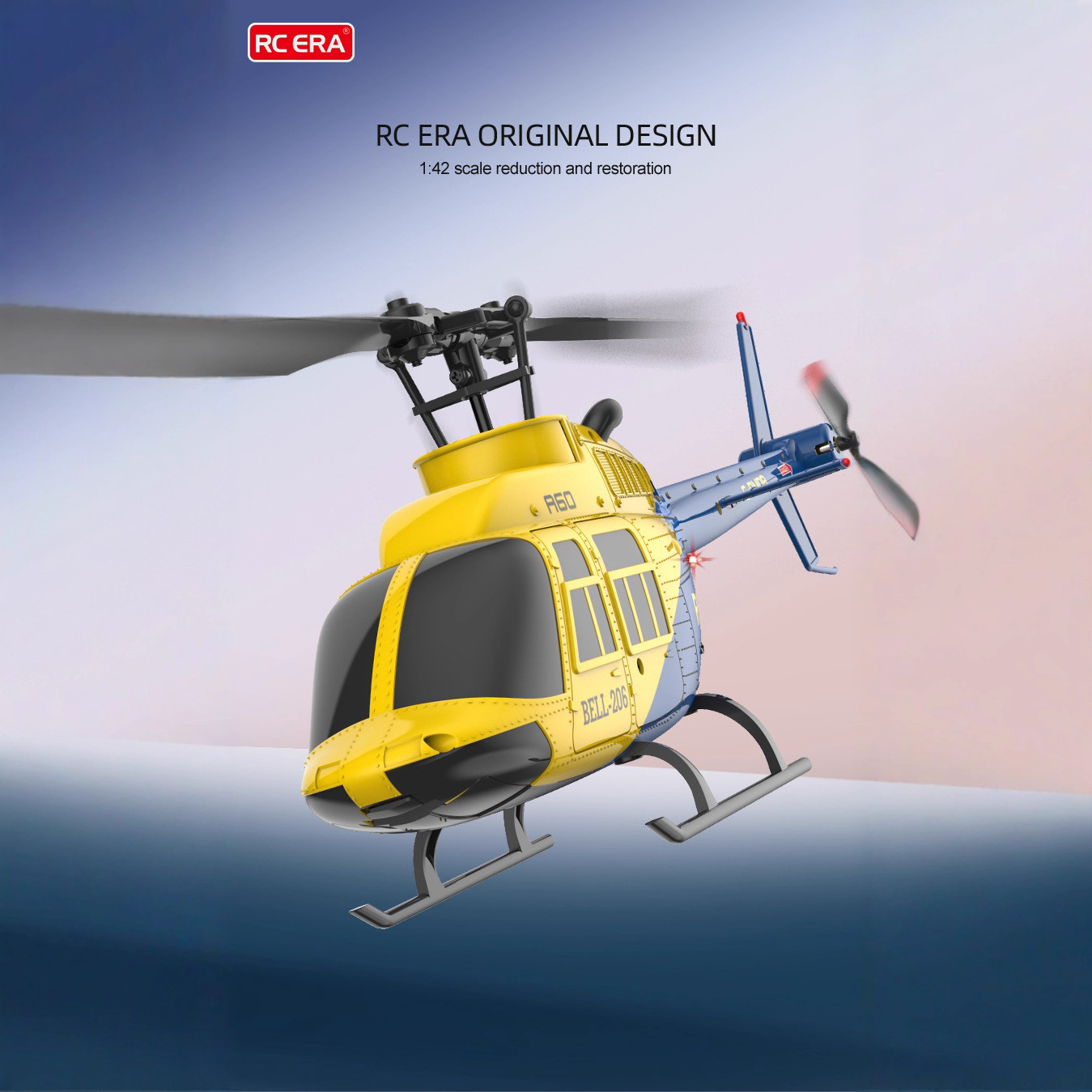 A60 1/42 مقياس الجرس 206 RC هل - مراجعة Rc Helicopter Single Rotor وسعره