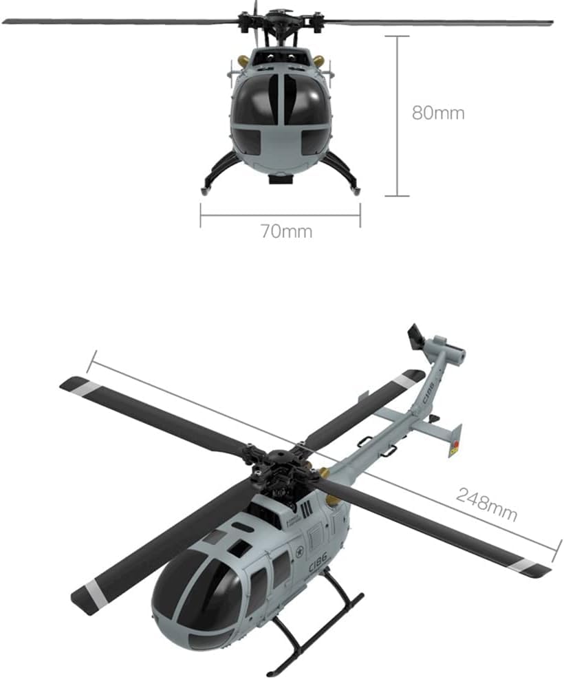 طائرة هليكوبتر C186 تعمل بالتح - مراجعة Rc Helicopter Single Rotor وسعره